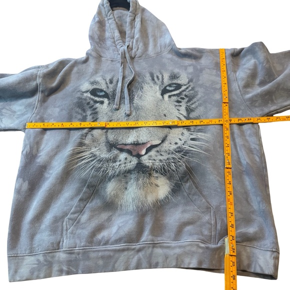 Men's The Mountain Tiger Face Hoodie Sweatshirt - Picture 4 of 5